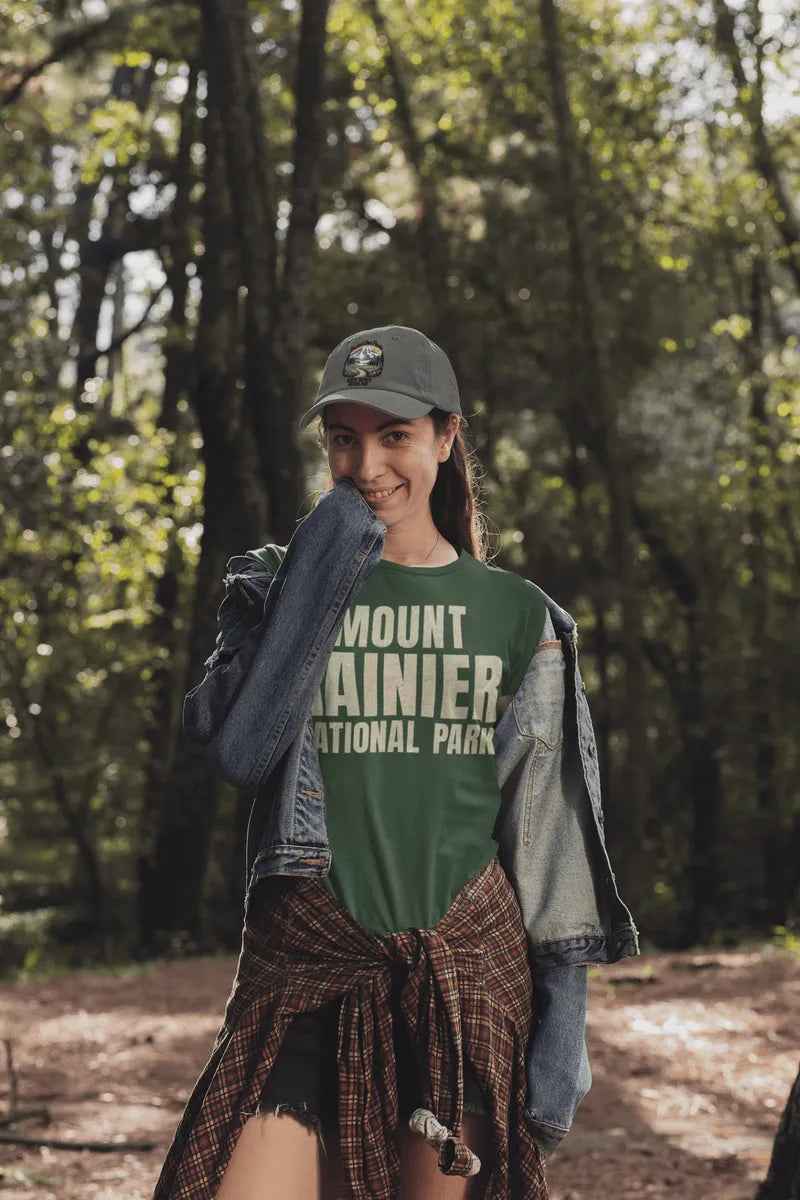Mount Rainier Topographic Map National Park Unisex Fit Soft T-Shirt