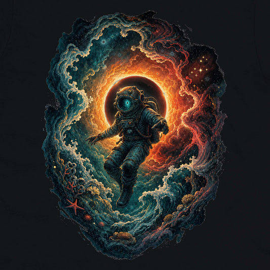 Nebula Tide Diver Crew Neck Tee