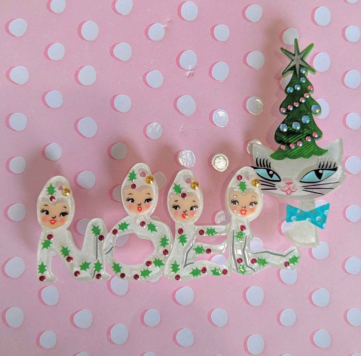 Playful Pixies NOEL Brooch by 50's Vintage Dame x Lipstick & Chrome