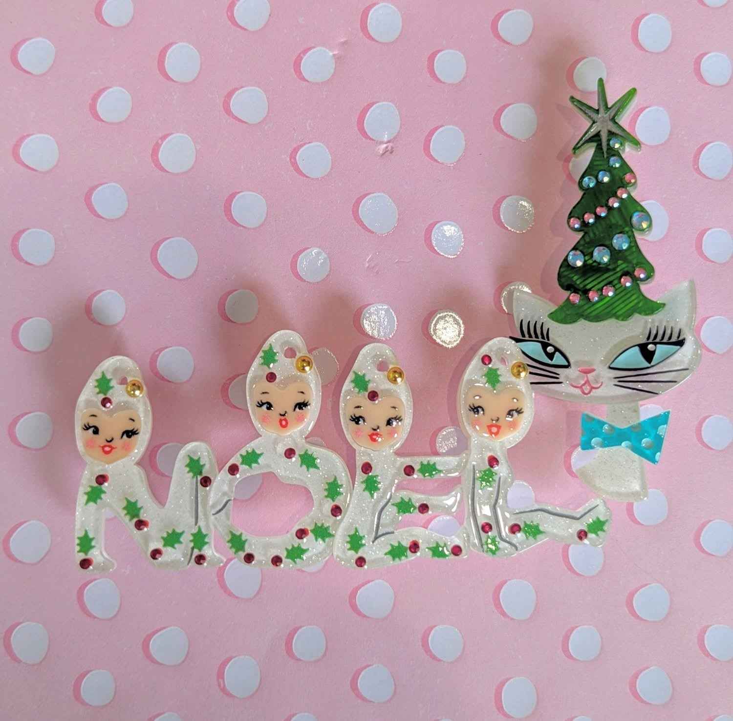 Playful Pixies NOEL Brooch by 50's Vintage Dame x Lipstick & Chrome
