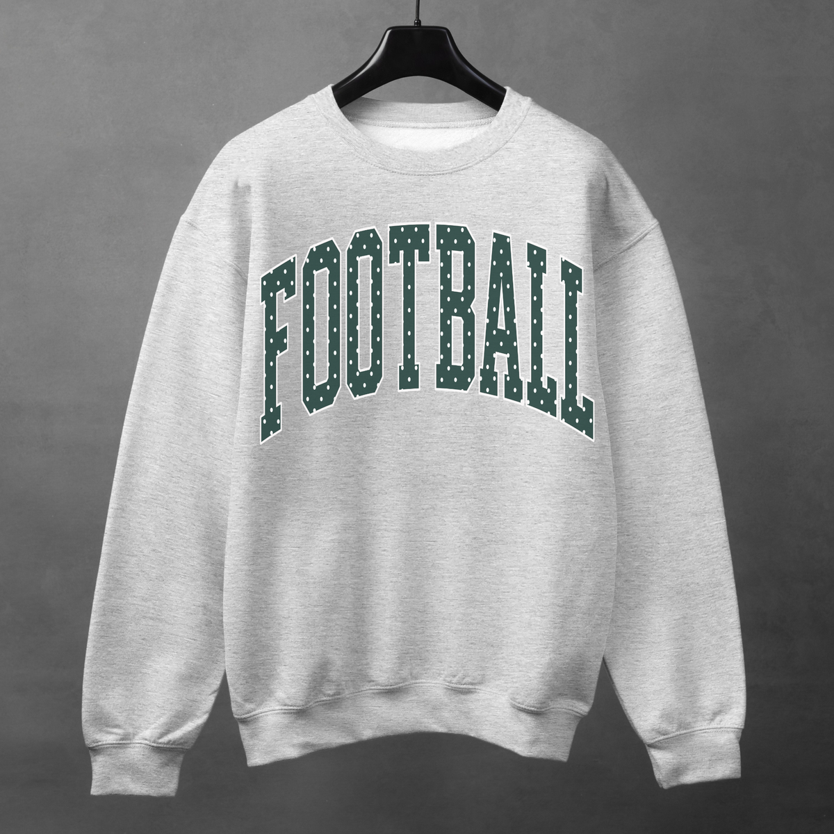 Football Polka Dot Sweatshirt | Custom Team Color Game Day Crewneck