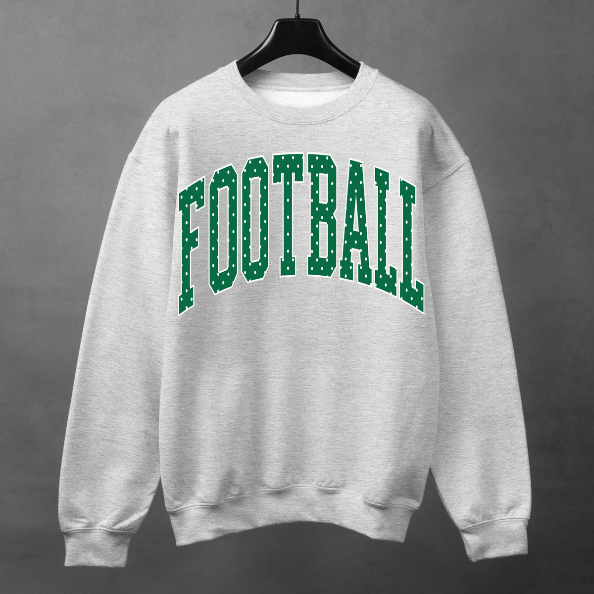 Football Polka Dot Sweatshirt | Custom Team Color Game Day Crewneck