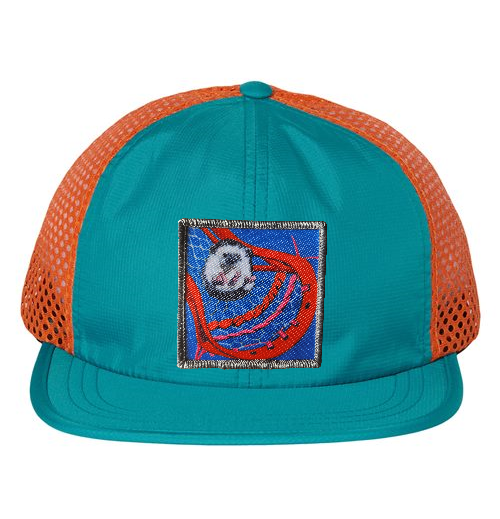 Wide Set Mesh Cap Orange/ Teal