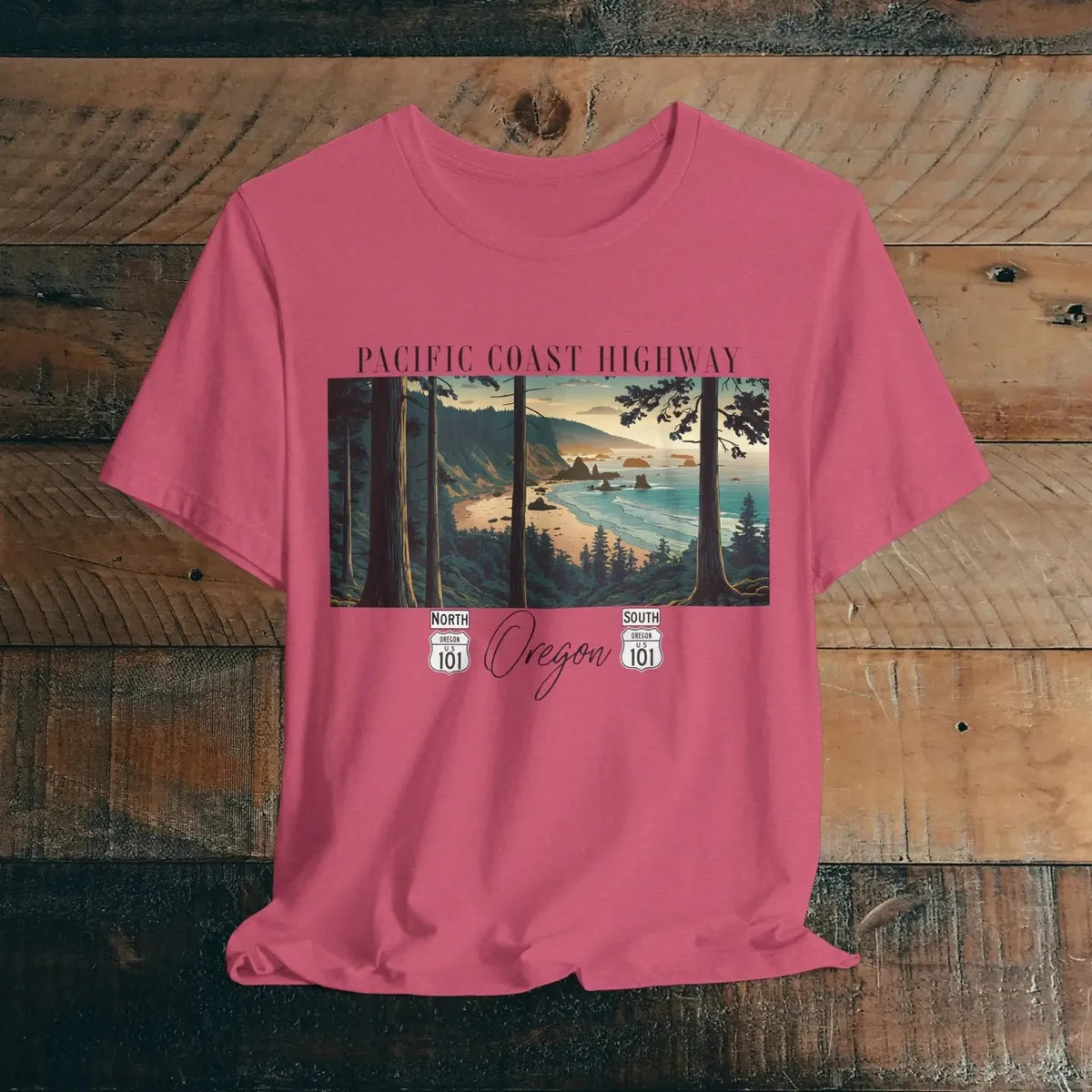 Oregon Coast Highway 101 Pacific Coast Highway Unisex Fit T-shirt PCH Tee