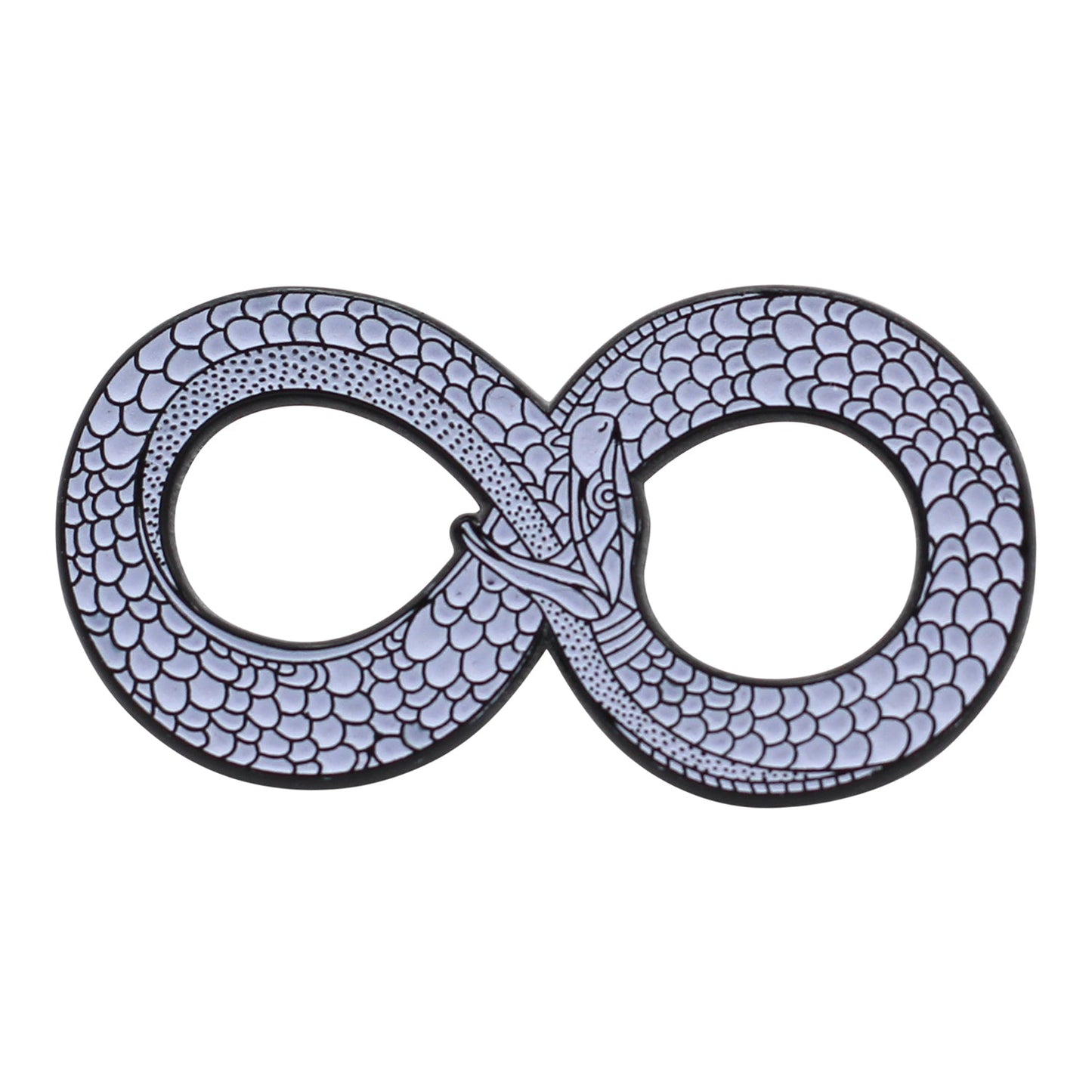 Ouroboros Enamel Pin – Occult Snake Pin with Real Gold