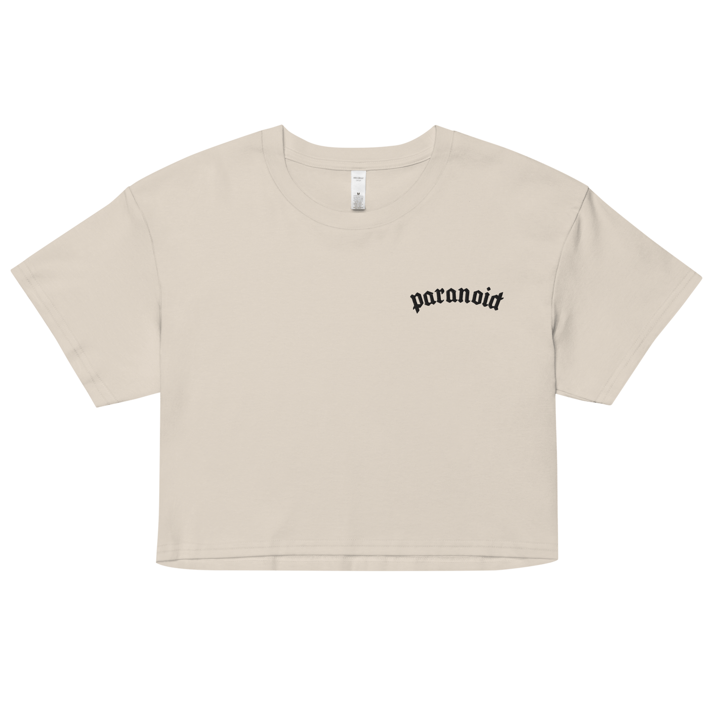 Paranoid Embroidered Crop Top