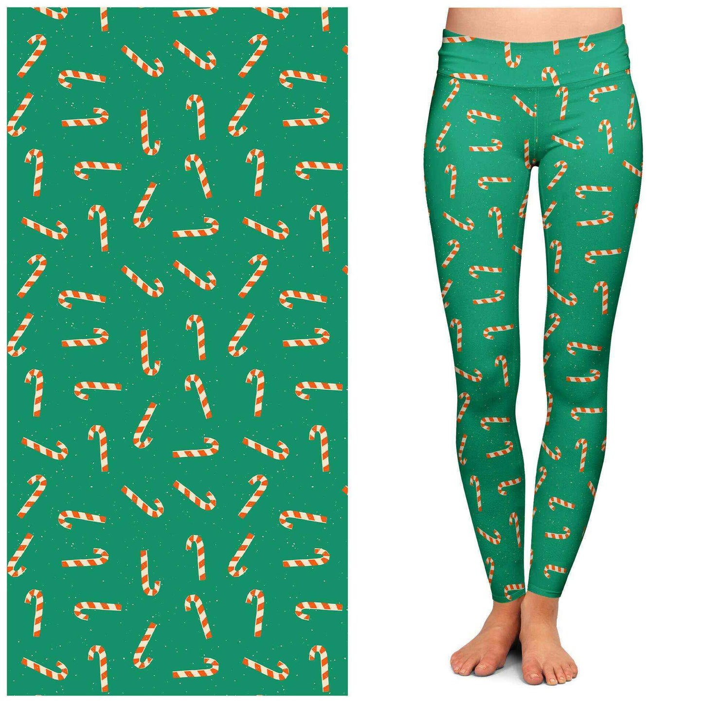 "Peppermint Twist" Buttery Soft Leggings by Lipstick & Chrome