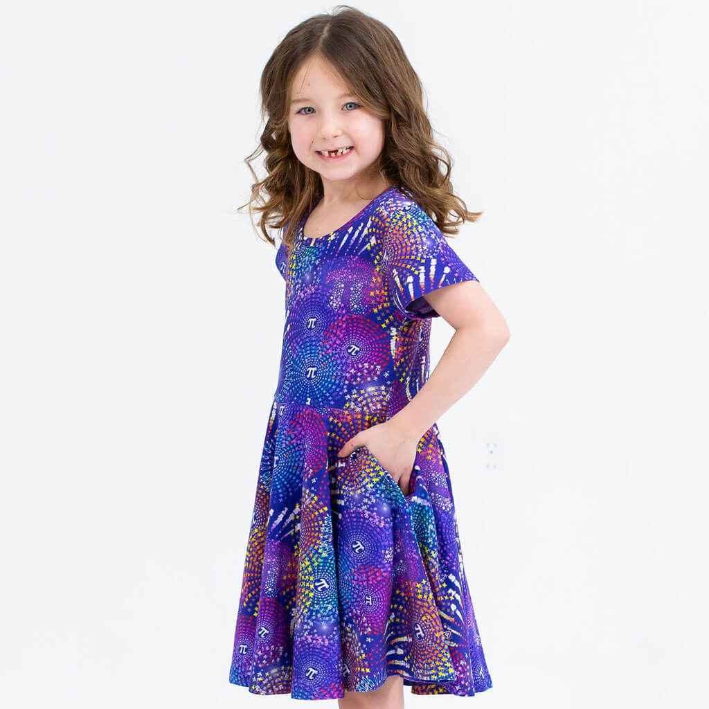 "Pi-rotechnics" Pi Fireworks Super Twirler Dress with Pockets