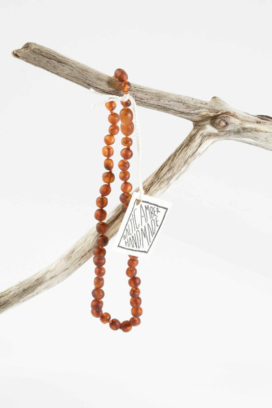 Raw Cognac Baltic Amber || Necklace