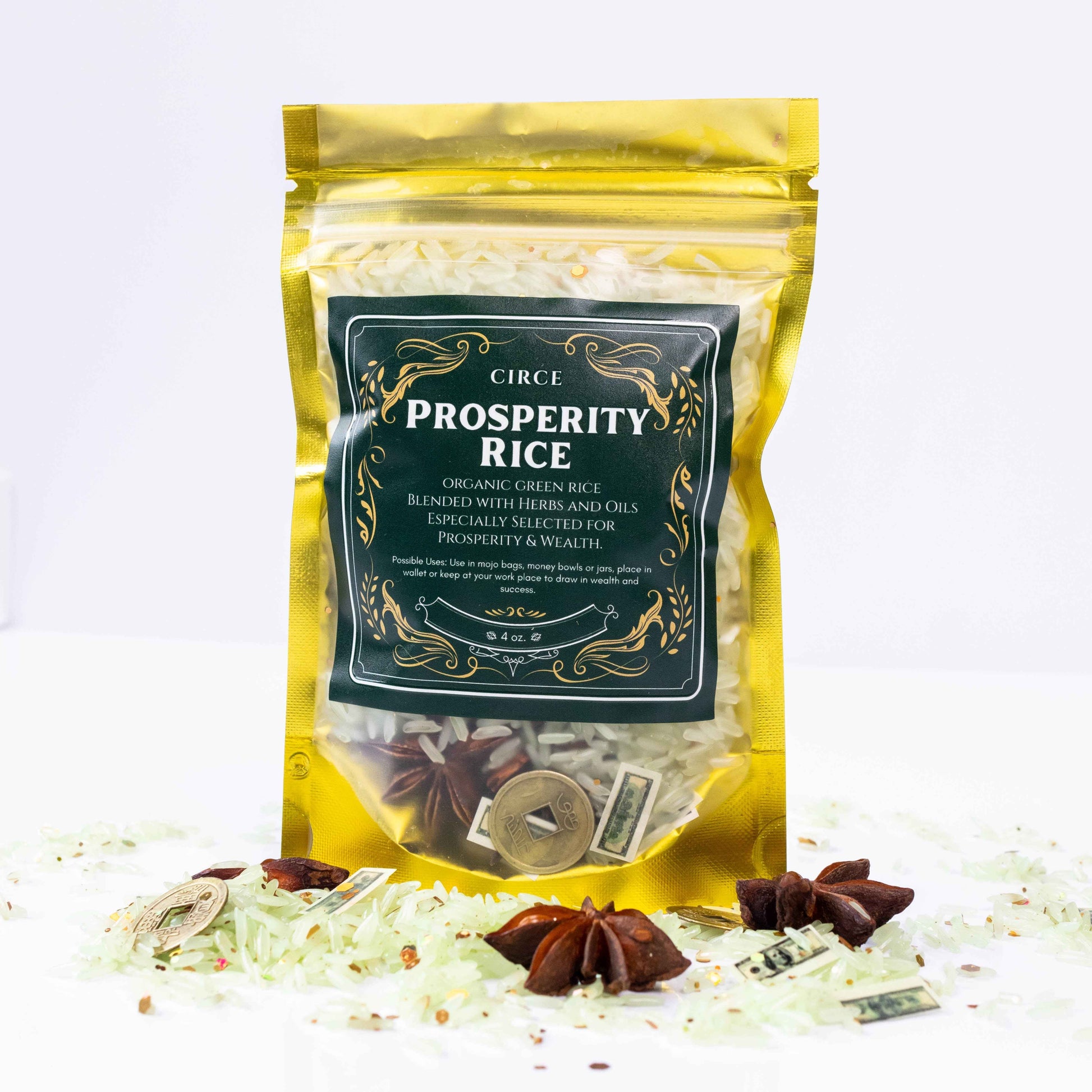Prosperity Rice – 4 oz Money Altar & Mojo Bag Herb