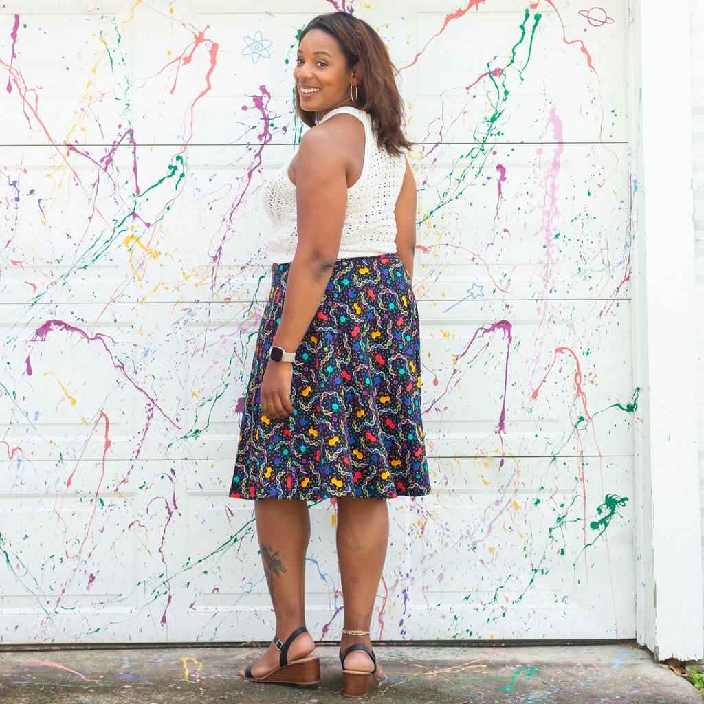 Adult "Party in the DNA" Chemistry Skirt With Pockets