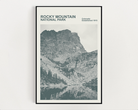 Rocky Mountain National Park Print, Monochrome