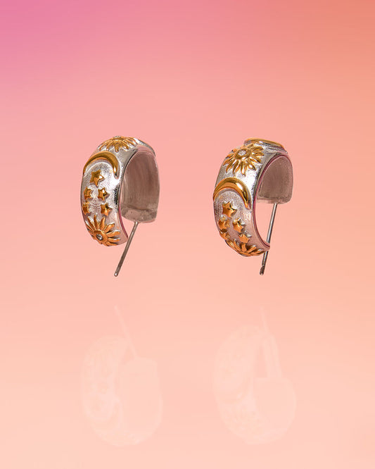 Rosa Stella Hoop Earrings Water Resistant