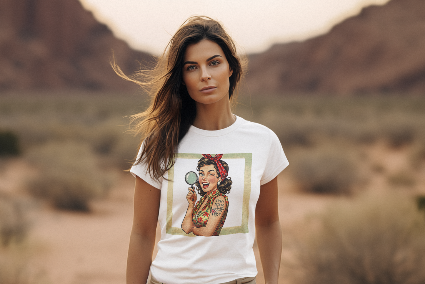 Vintage Short Man Pin Up Graphic Tee