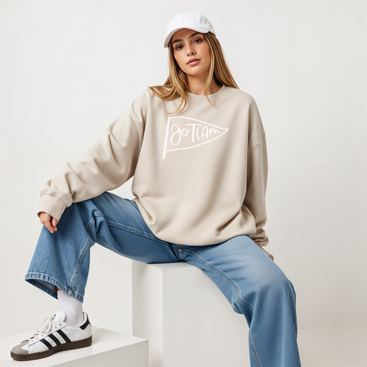 Go Team Pennant Crewneck Sweatshirt | Game Day Spirit Wear