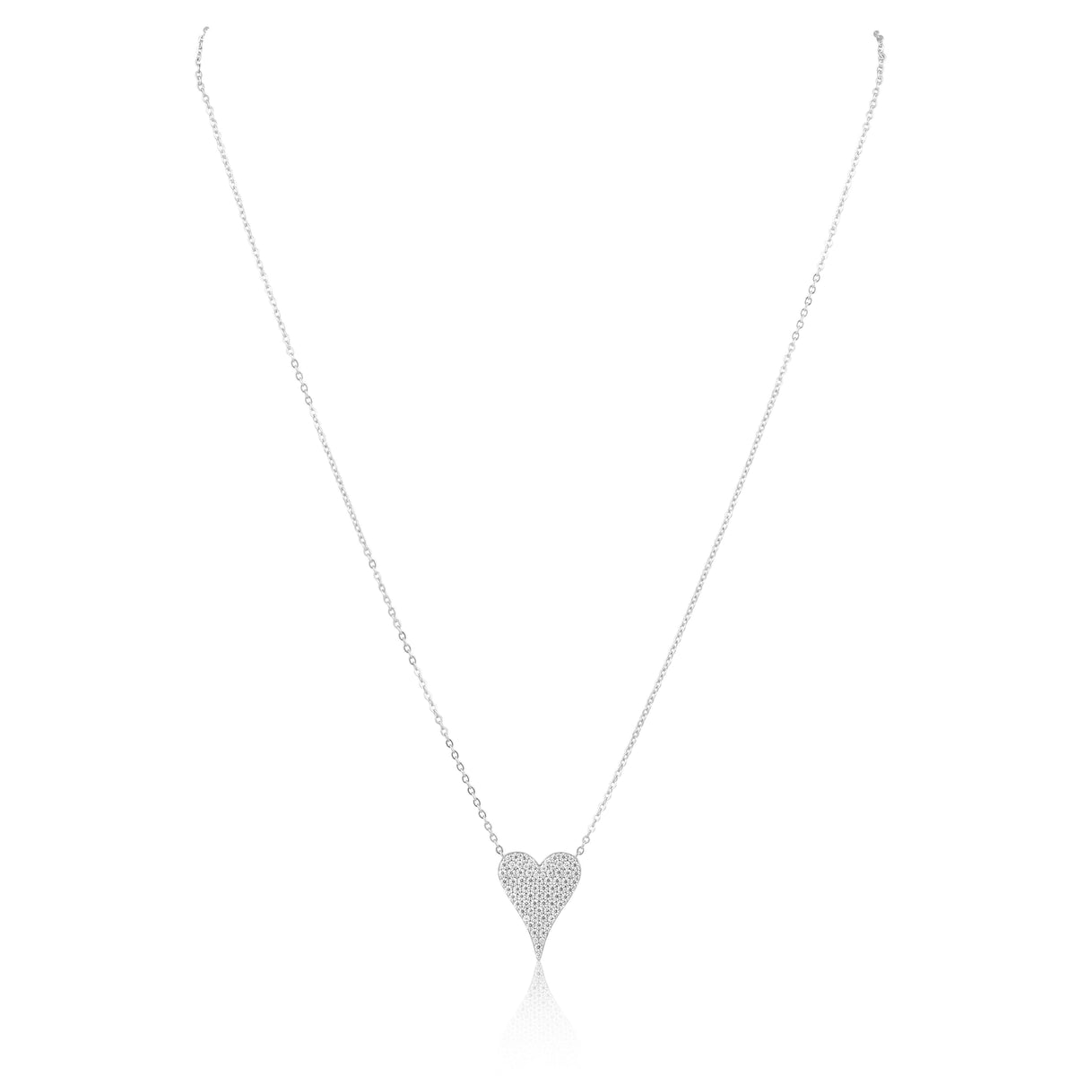 Sara Pave Heart Necklace
