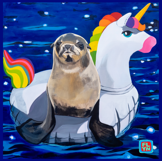 Unicorn Drifter Square Sticker