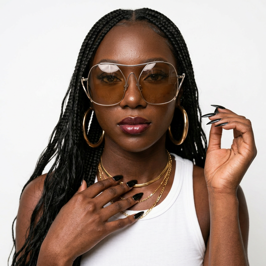 Audacious Metal Oval Sunglasses