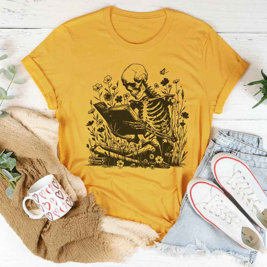 Skull With Books Tee