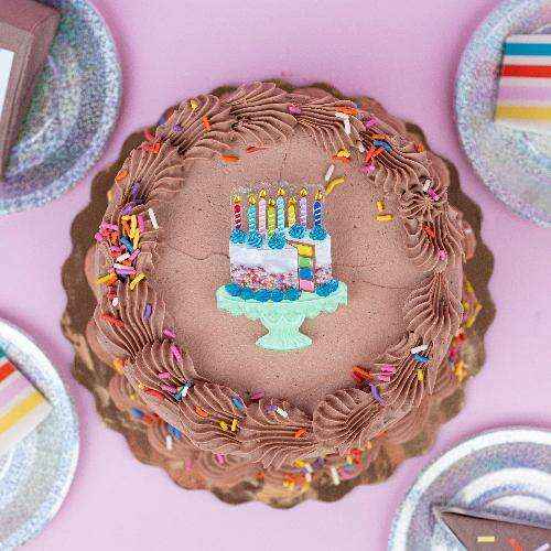 "Slice, Slice Baby" Birthday Cake Brooch by Lipstick & Chrome