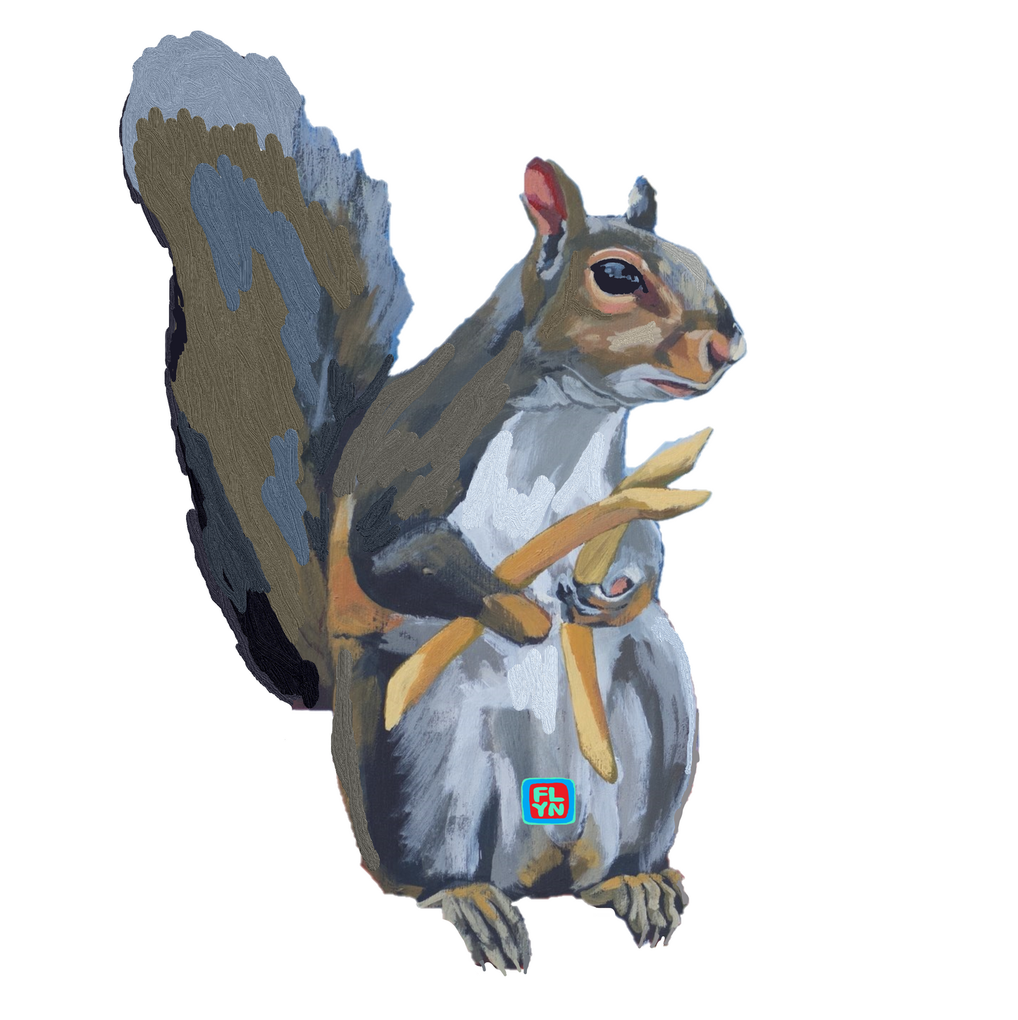 Squirrel Fries Cut Out Sticker