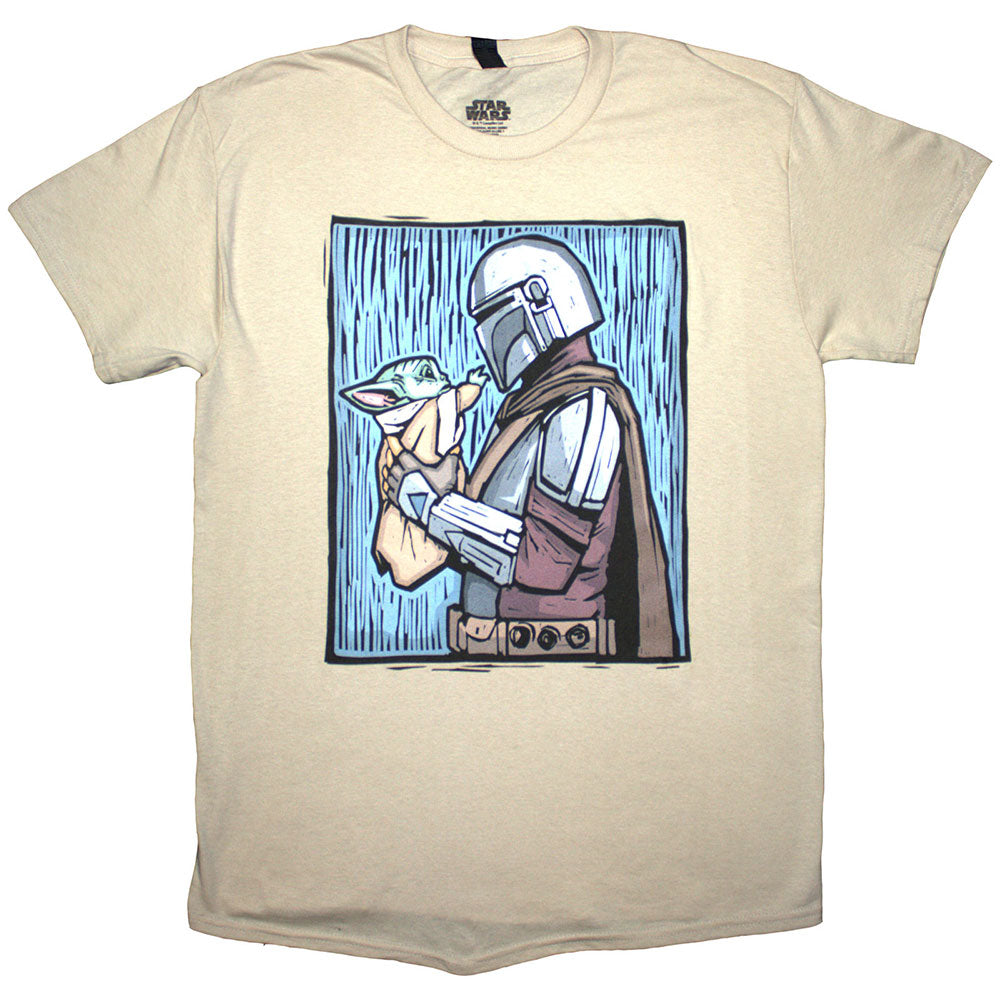 Star Wars The Mandalorian Holding Grogu [T-Shirt]