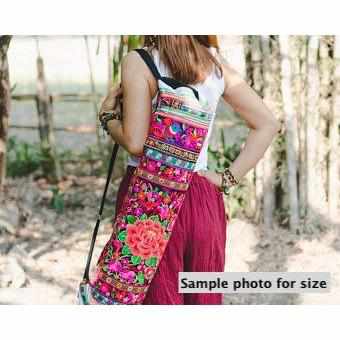 Sugar Skull Embroidered Yoga Bag - Thailand