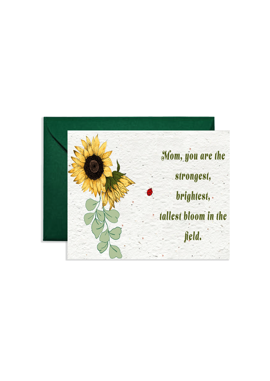 Blooming Affection: Sunflower Serenade Seed Paper Card