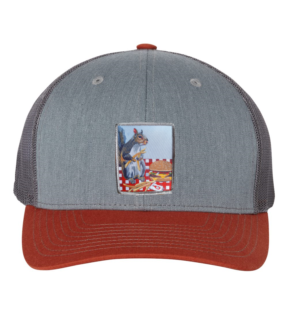Grey/Terracotta Trucker