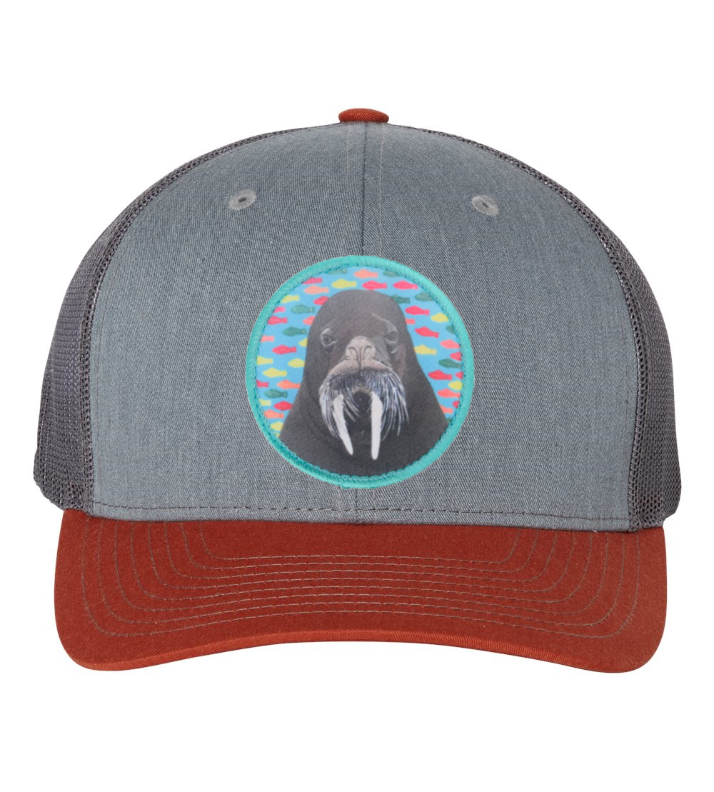 Grey/Terracotta Trucker