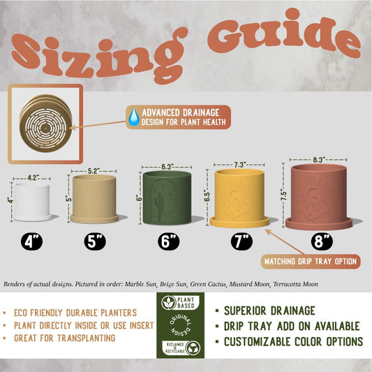 Tiny Squiggle Cheetah Planter Pot, With Drainage & Drip Tray