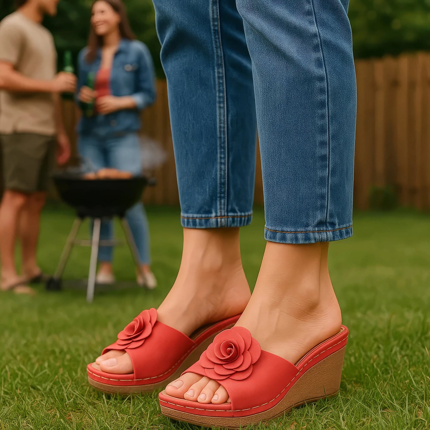 Women's Tokyo Navy Wedge Sandals