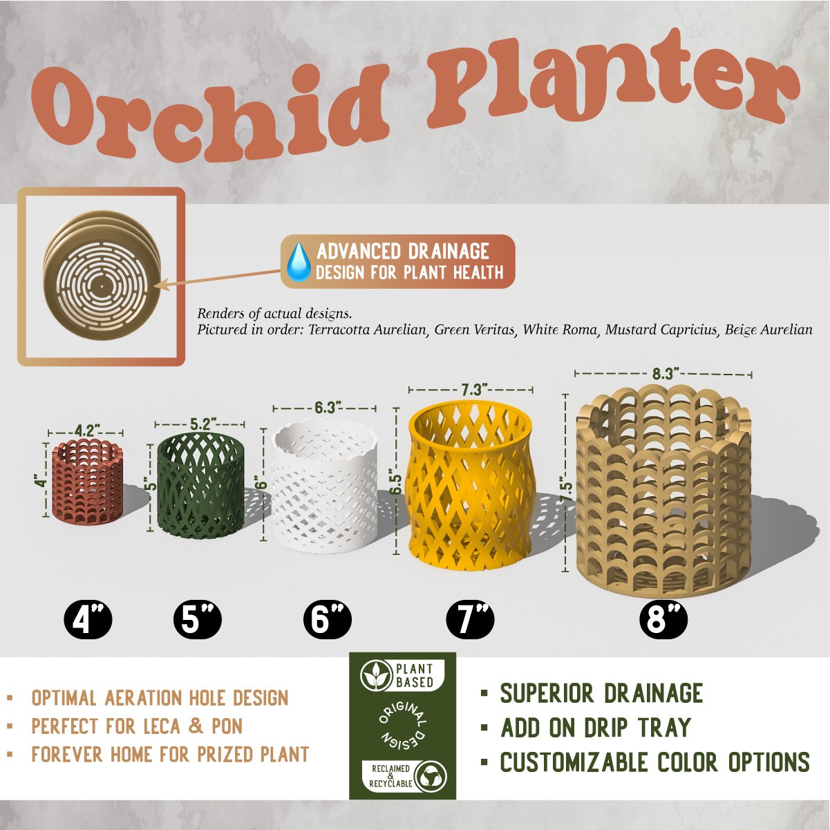 Capricious Orchid Planter Pot