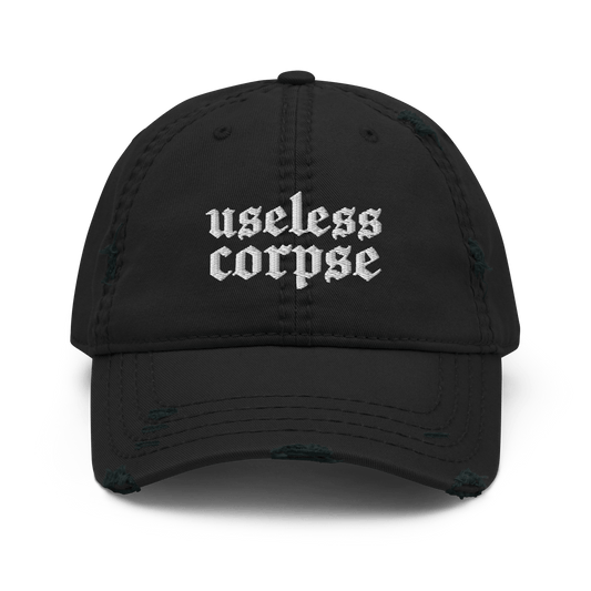 Useless Corpse Gothic Distressed Dad Cap