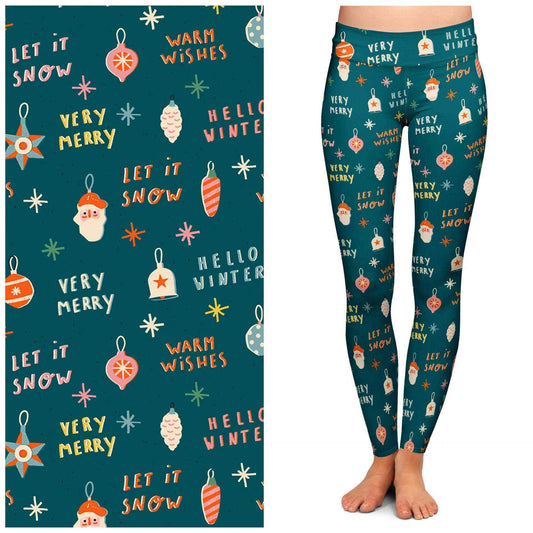 "Very Merry" Buttery Soft Leggings by Lipstick & Chrome