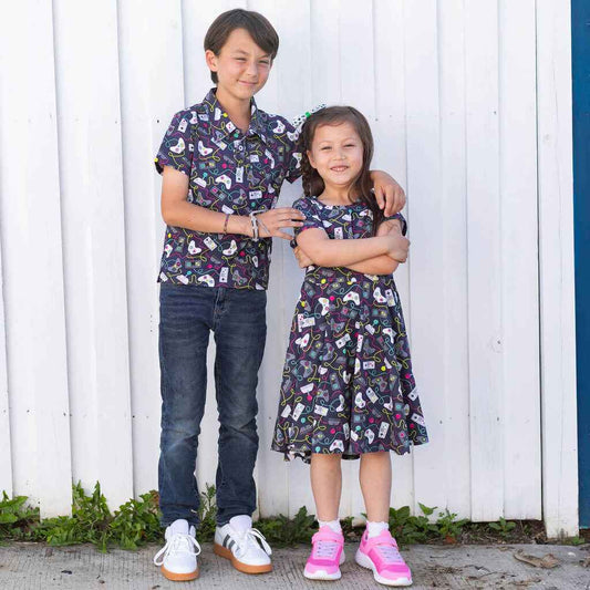 Video Game Controllers Super Twirler Dress with Pockets