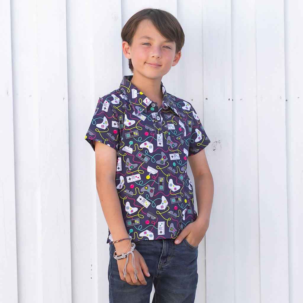Video Game Controllers Short Sleeve Polo Shirt