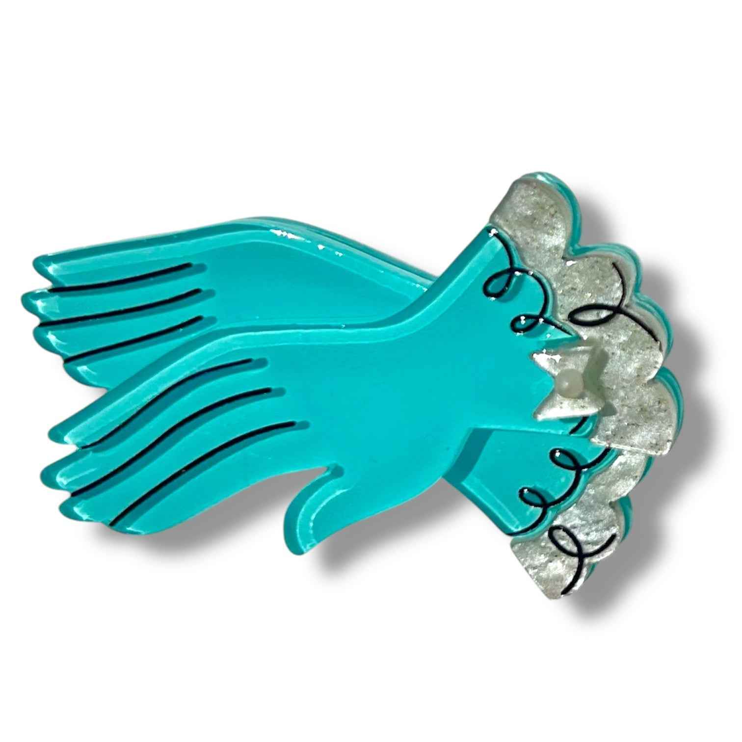 High Society Hands Mini Brooch by Asia Ellington x Lipstick & Chrome