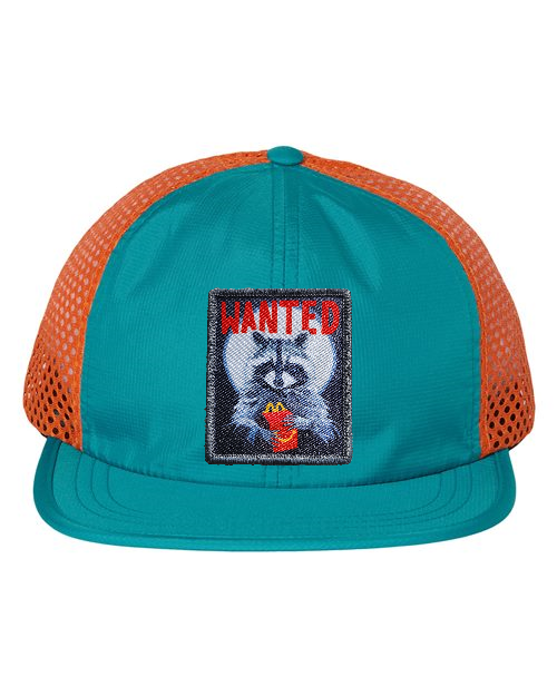 Wide Set Mesh Cap Orange/ Teal