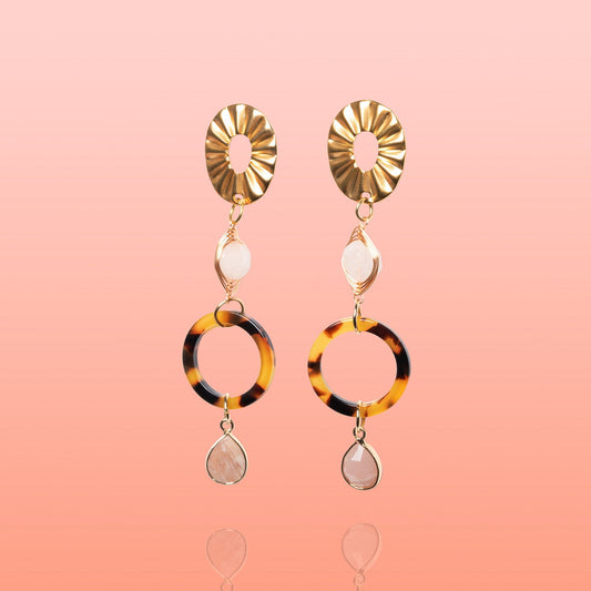 Catalina Jade + Sunstone Dangles