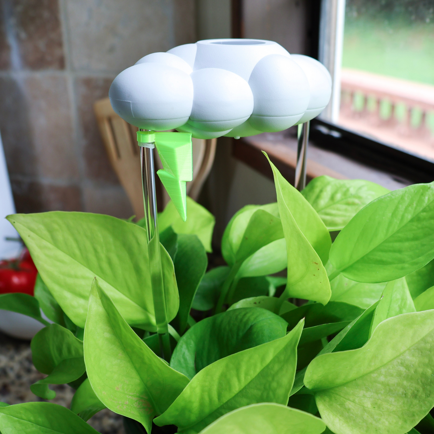 Original Dripping Rain Cloud with Neon Lightning Bolt Charm