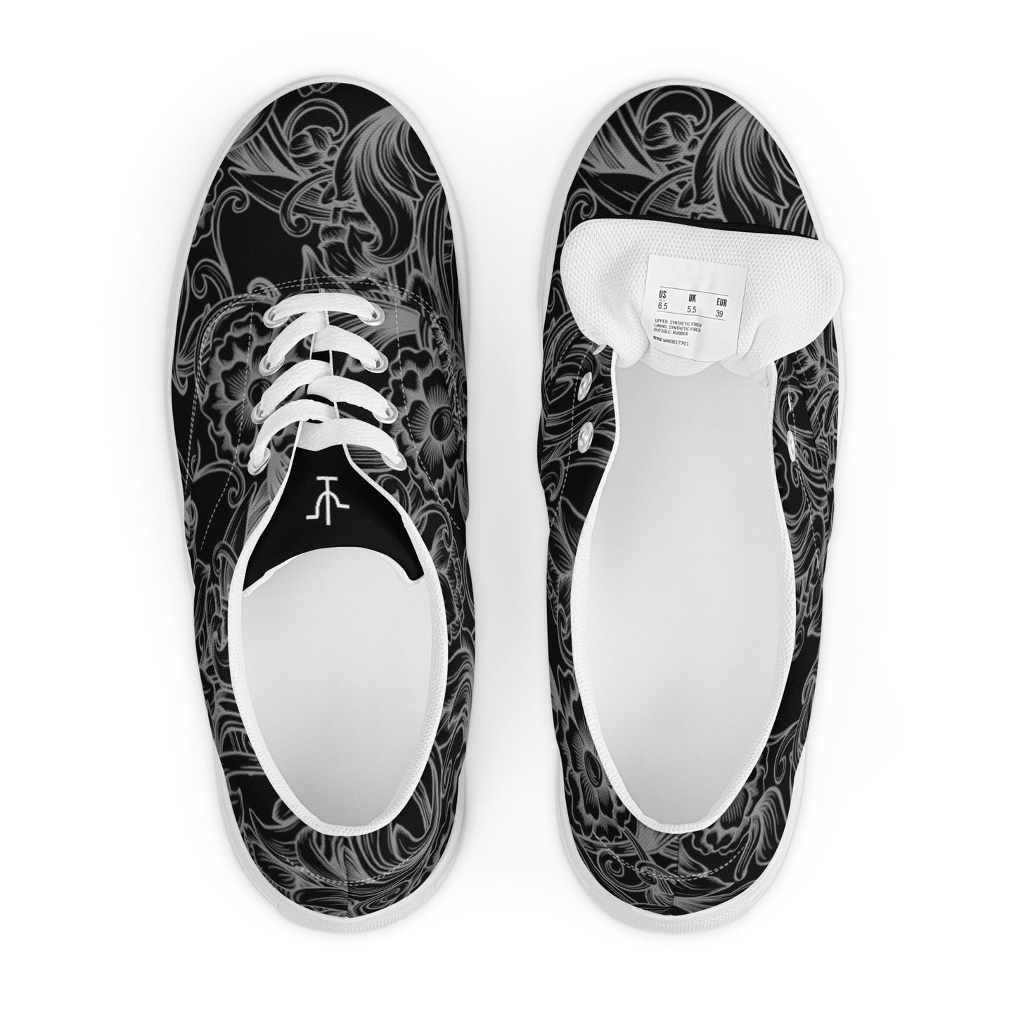 TCB Black Tooled lace up shoes