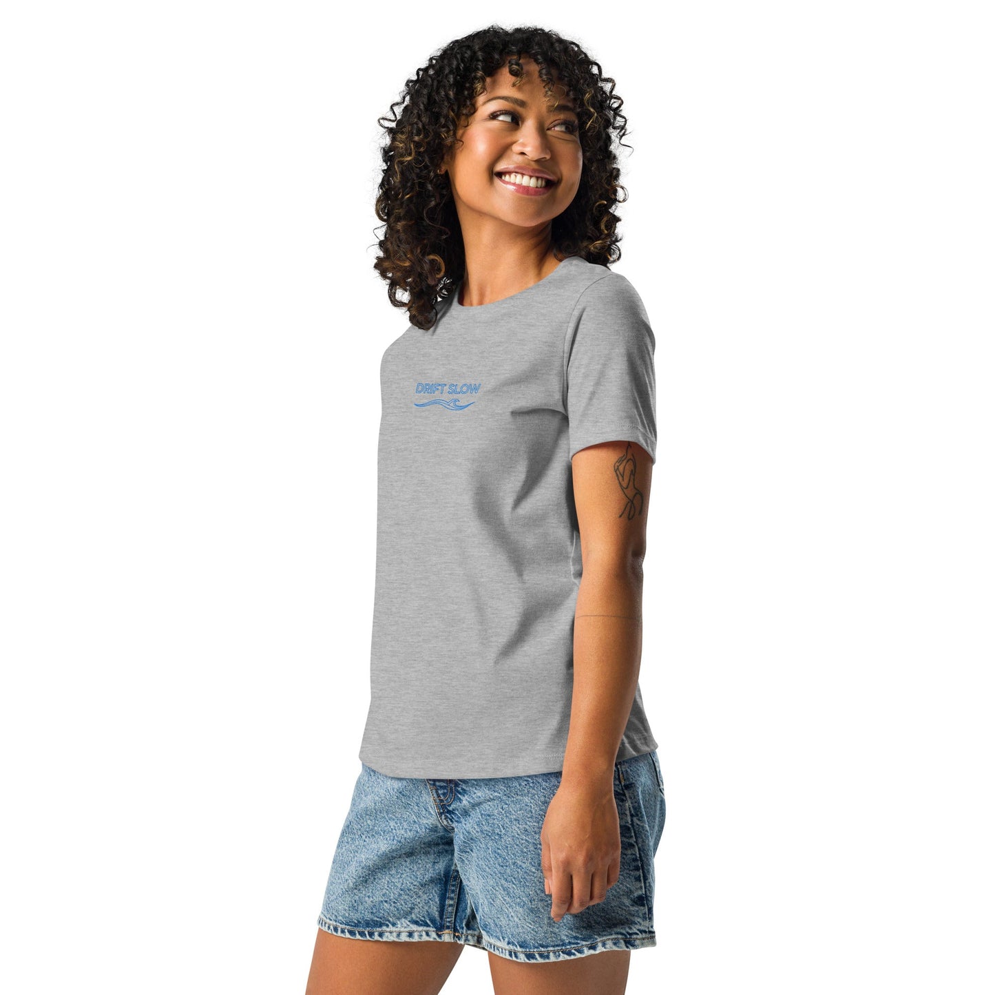 Drift Slow Embroidered Women’s Shirt (BC6400)
