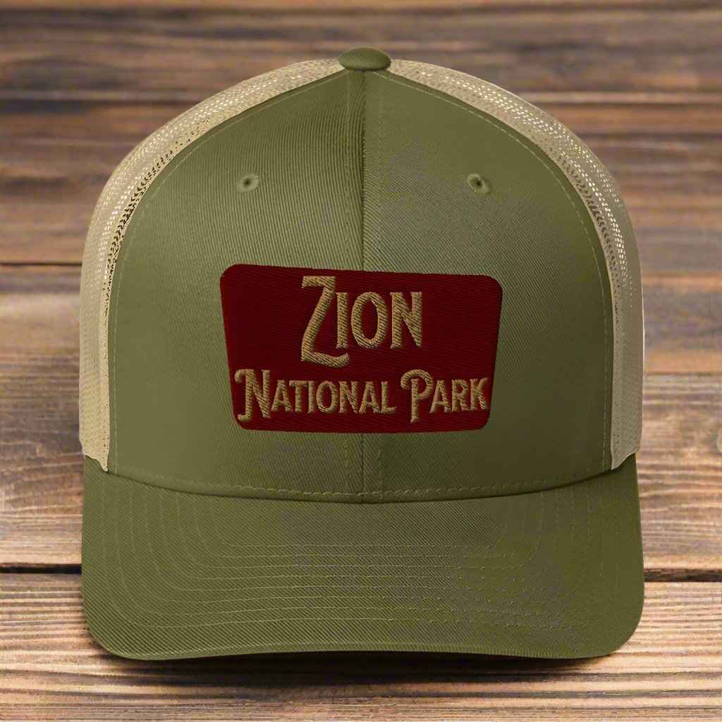 Zion National Park Sign Trucker Cap